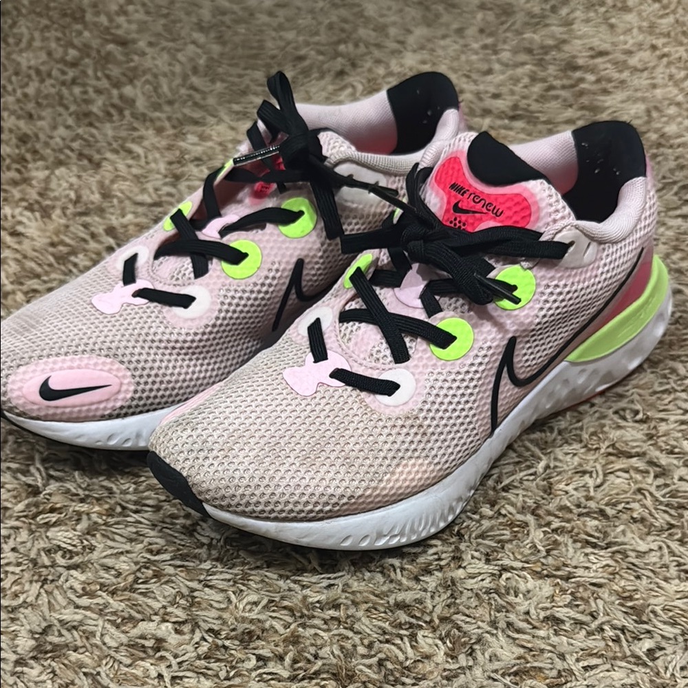 Nike Pink and Black Athletic Sneakers